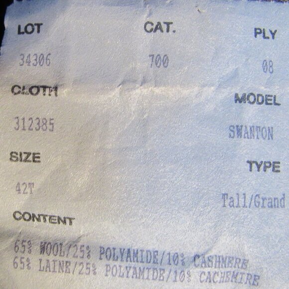 Vintage Jones New York Men's 42T Swanton Knee Length Winter Coat F382 - Picture 6 of 7